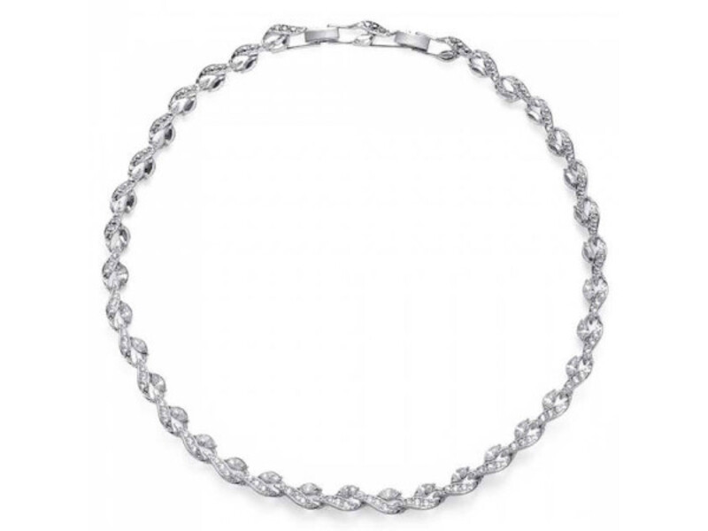 Ženska oliver weber stunning crystal ogrlica sa swarovski belim kristalima ( 12034 )