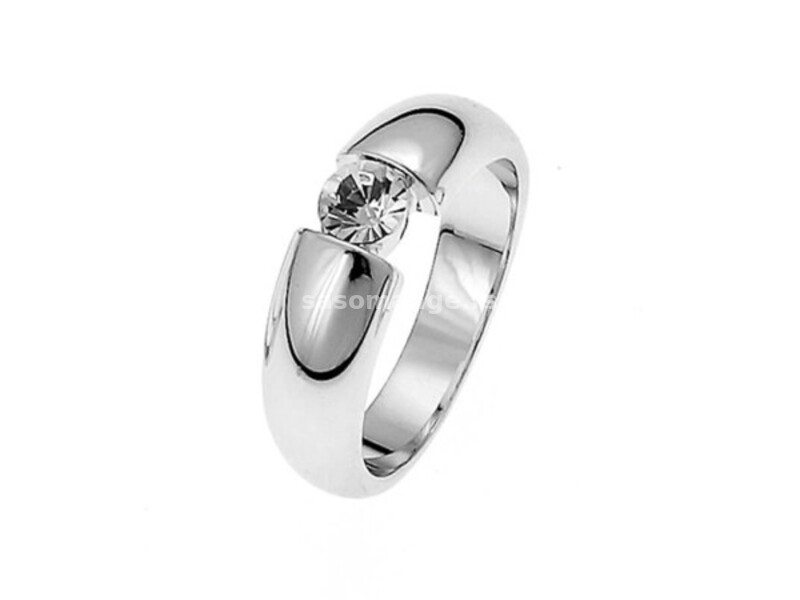 Ženski oliver weber solitaire crystal prsten sa swarovski belim kristalom 55 mm ( 41003m )