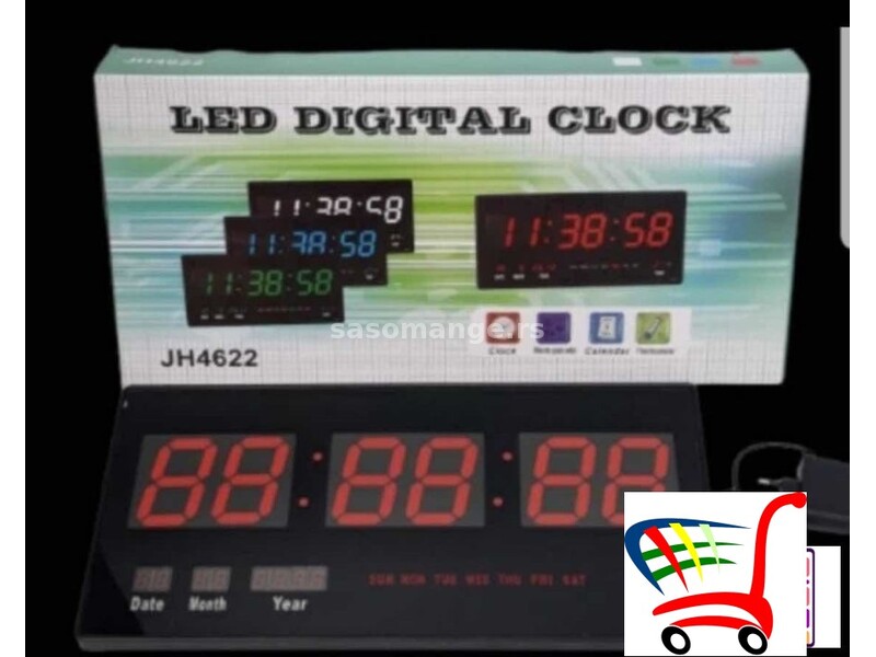 Zidni sat digitalni led /JH 4622 - Zidni sat digitalni led /JH 4622